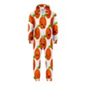 Seamless Background Orange Emotions Illustration Face Smile  Mask Fruits Hooded Jumpsuit (Kids) View1