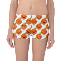 Seamless Background Orange Emotions Illustration Face Smile  Mask Fruits Reversible Boyleg Bikini Bottoms