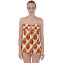 Seamless Background Orange Emotions Illustration Face Smile  Mask Fruits Babydoll Tankini Set View1