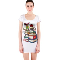 Back To School Short Sleeve Bodycon Dress by Valentinaart