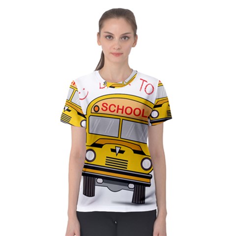 Back To School - School Bus Women s Sport Mesh Tee by Valentinaart