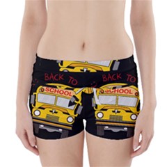 Back To School - School Bus Boyleg Bikini Wrap Bottoms by Valentinaart