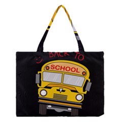 Back To School - School Bus Medium Tote Bag by Valentinaart