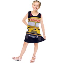 Back To School - School Bus Kids  Tunic Dress by Valentinaart