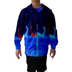 Space Boys  Hooded Wind Breaker (kids) by Valentinaart