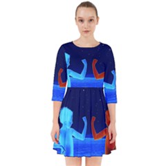 Space Boys  Smock Dress