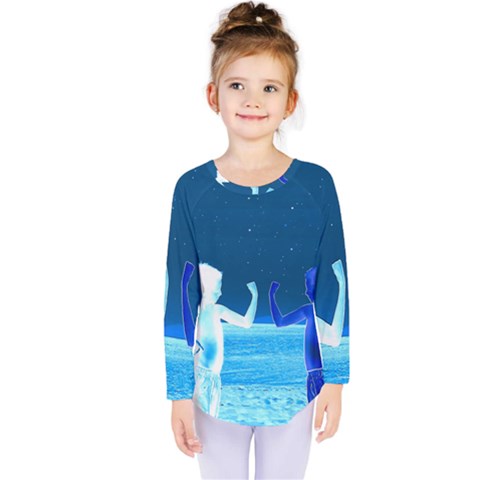 Space Boys  Kids  Long Sleeve Tee by Valentinaart