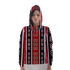 Folklore Pattern Hooded Wind Breaker (women) by Valentinaart