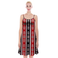 Folklore Pattern Spaghetti Strap Velvet Dress by Valentinaart