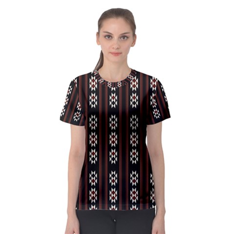 Folklore Pattern Women s Sport Mesh Tee by Valentinaart