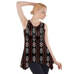 Folklore Pattern Side Drop Tank Tunic by Valentinaart