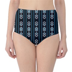 Folklore Pattern High-waist Bikini Bottoms