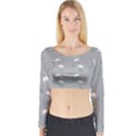 Shave Our Rhinos Animals Monster Long Sleeve Crop Top View1