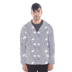 Shave Our Rhinos Animals Monster Hooded Wind Breaker (men) by Mariart