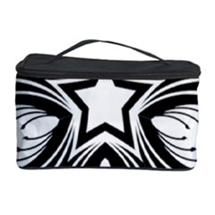 Star Sunflower Flower Floral Black Cosmetic Storage Case