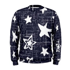 Star Space Line Blue Art Cute Kids Men s Sweatshirt by Mariart