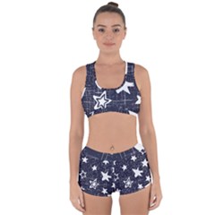 Star Space Line Blue Art Cute Kids Racerback Boyleg Bikini Set by Mariart