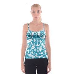 Summer Icons Toss Pattern Spaghetti Strap Top