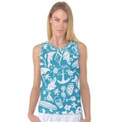 Summer Icons Toss Pattern Women s Basketball Tank Top by Mariart