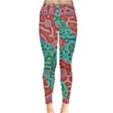 Recursive Coupled Turing Pattern Red Blue Leggings  View1