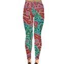 Recursive Coupled Turing Pattern Red Blue Leggings  View2