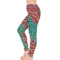 Recursive Coupled Turing Pattern Red Blue Leggings  View3