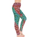 Recursive Coupled Turing Pattern Red Blue Leggings  View4