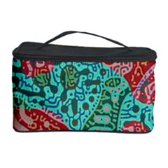 Recursive Coupled Turing Pattern Red Blue Cosmetic Storage Case