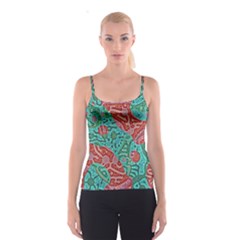 Recursive Coupled Turing Pattern Red Blue Spaghetti Strap Top by Mariart