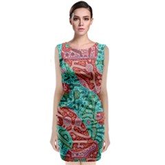 Recursive Coupled Turing Pattern Red Blue Classic Sleeveless Midi Dress by Mariart