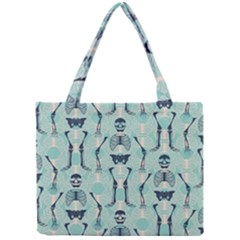 Skull Skeleton Repeat Pattern Subtle Rib Cages Bone Monster Halloween Mini Tote Bag