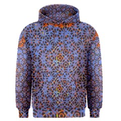 Silk Screen Sound Frequencies Net Blue Men s Pullover Hoodie