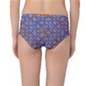 Silk Screen Sound Frequencies Net Blue Mid-Waist Bikini Bottoms View2