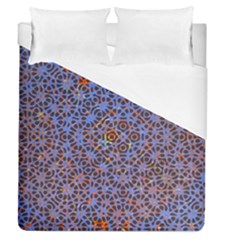 Silk Screen Sound Frequencies Net Blue Duvet Cover (Queen Size)