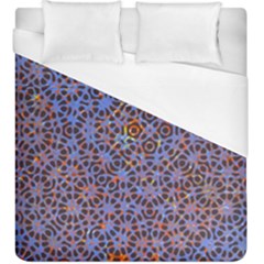 Silk Screen Sound Frequencies Net Blue Duvet Cover (King Size)