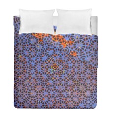 Silk Screen Sound Frequencies Net Blue Duvet Cover Double Side (Full/ Double Size)