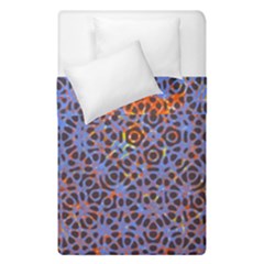 Silk Screen Sound Frequencies Net Blue Duvet Cover Double Side (Single Size)