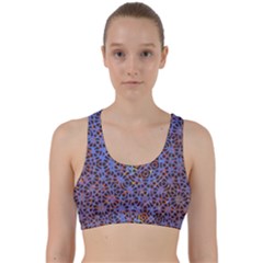 Silk Screen Sound Frequencies Net Blue Back Weave Sports Bra