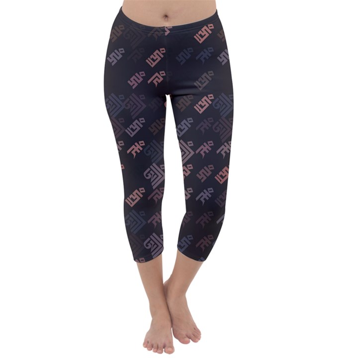 These Letter Ancient Tibetan Kingdom Zhang Zhung Ram Yam Kham Srum Art Sign Capri Winter Leggings 