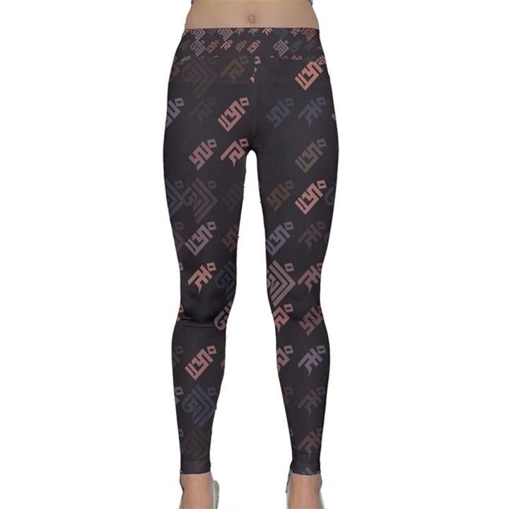 These Letter Ancient Tibetan Kingdom Zhang Zhung Ram Yam Kham Srum Art Sign Classic Yoga Leggings