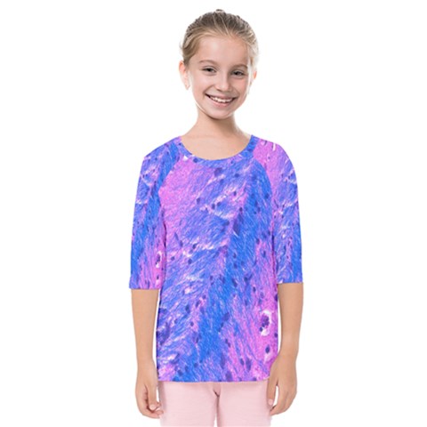 The Luxol Fast Blue Myelin Stain Kids  Quarter Sleeve Raglan Tee by Mariart