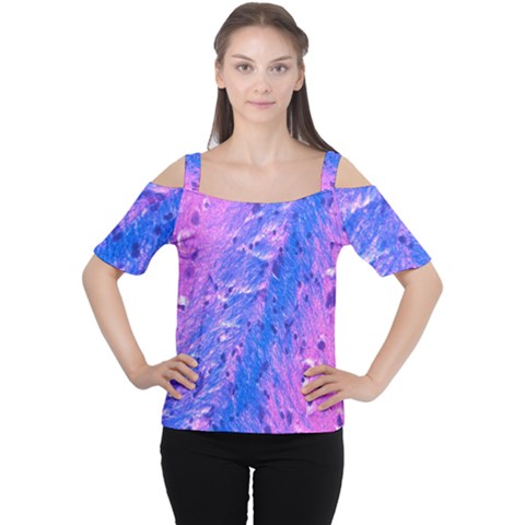 The Luxol Fast Blue Myelin Stain Cutout Shoulder Tee by Mariart