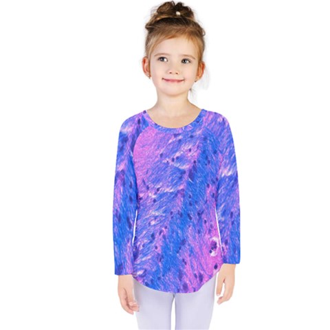 The Luxol Fast Blue Myelin Stain Kids  Long Sleeve Tee by Mariart