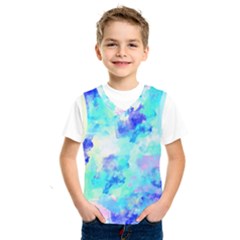 Transparent Colorful Rainbow Blue Paint Sky Kids  Sportswear by Mariart