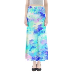 Transparent Colorful Rainbow Blue Paint Sky Full Length Maxi Skirt by Mariart