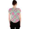 Donuts pattern Crew Neck Crop Top View2