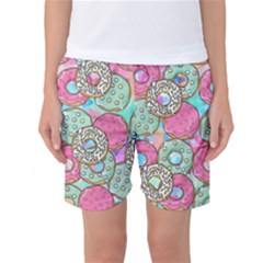 Donuts pattern Women s Basketball Shorts