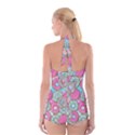 Donuts pattern Boyleg Halter Swimsuit  View2