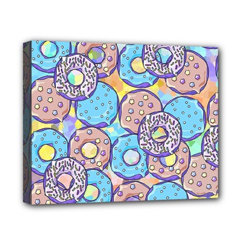 Donuts Pattern Canvas 10  X 8  by ValentinaDesign