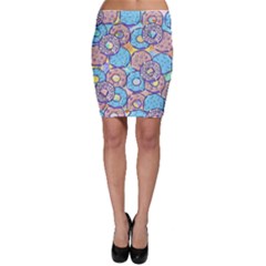 Donuts Pattern Bodycon Skirt by ValentinaDesign